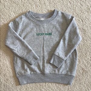 Gray Kids Sweatshirt “Lucky Babe“